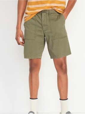 Old Navy Casual Men's Lived In Straight 9” Shorts Hunter Pines Olive green
